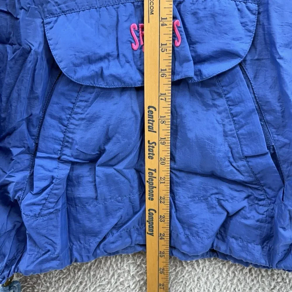 Palettes Sports‎ Youth L (14) Blue Hooded Rain Jacket Wind Breaker Waterproof
